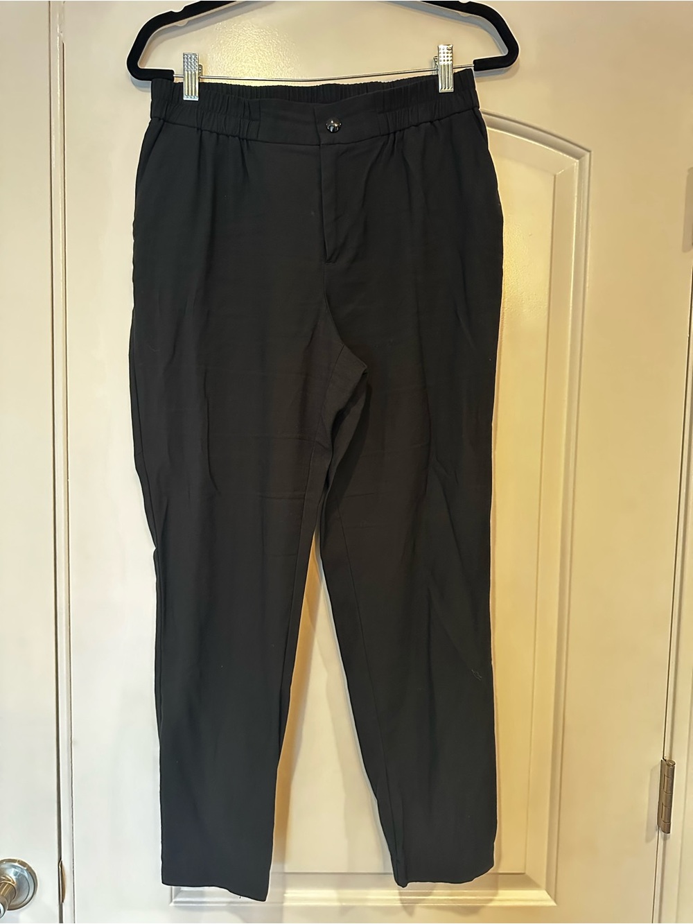 Black Elastic Waist Dress Jogger